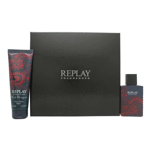 Replay Signature Red Dragon Gift Set 50ml EDT + 100ml Aftershave